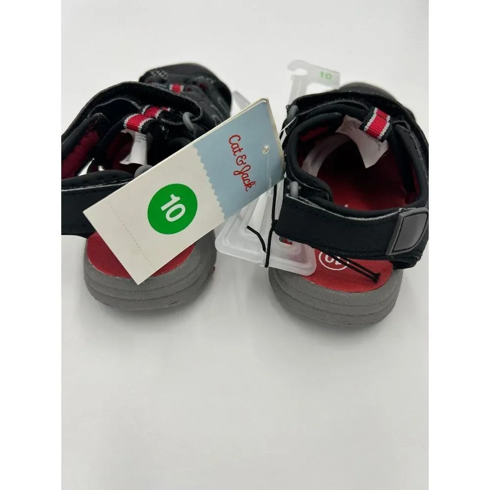Brand New Cat & Jack Toddler Boys'‎ Black Sandals Size 10 / Casual Shoes